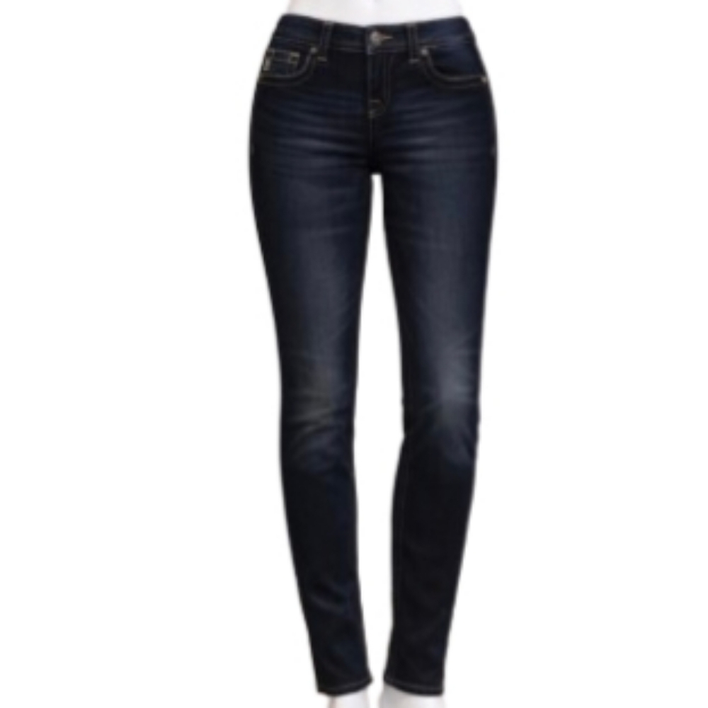 Miss Me Women's Mid Rise Skinny Denim Blue Jeans Stretch Size 27x31 NEW - Picture 2 of 6